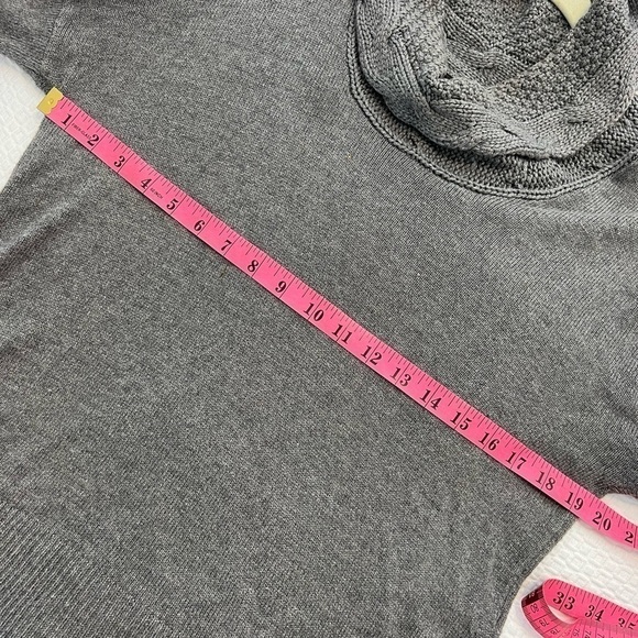 Loft Women's gray cowl neck sweater Size M - Picture 7 of 11